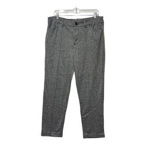 Riders By Lee Slim Ankle Womens Size 16 Heather Gray Knit Pants Pintuck Pockets